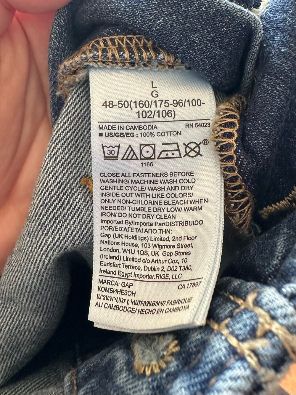 NWT Gap Slouchy Overall in Medium Indigo - Picture 8 of 8